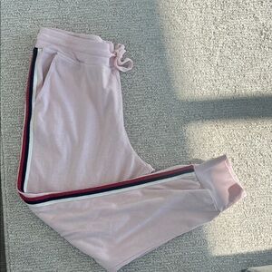 Sundry Light Pink Joggers with Striped Accent